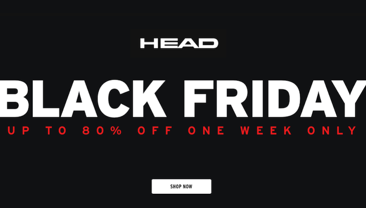 80% de descuento en HEAD por la semana del Black Friday