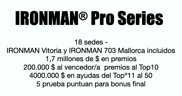 Llegan las IRONMAN® Pro Series con 1,7 millones de $ en premios