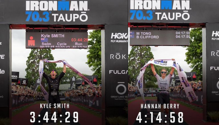 Kyle Smith y Hannah Berry vencen el IRONMAN 70.3 de Taupo