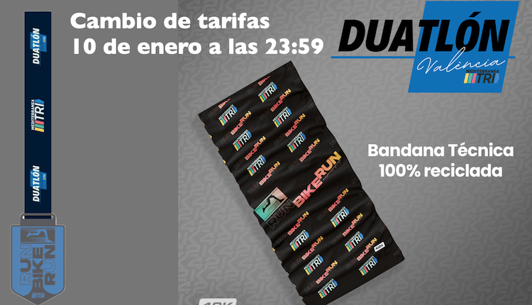 24 horas para cambio de tarifas en Valencia Duatlón by MTRI
