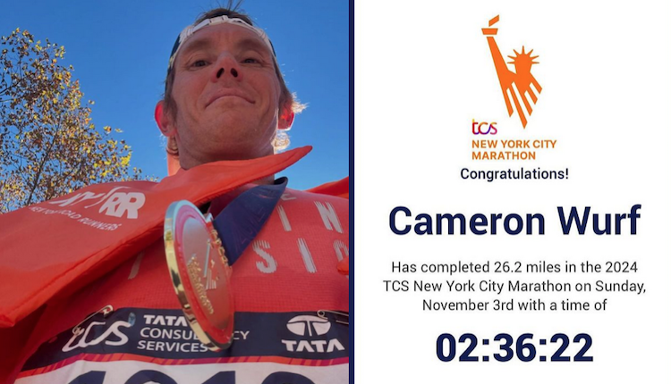 Cameron Wurf Marathon New York tras Kona