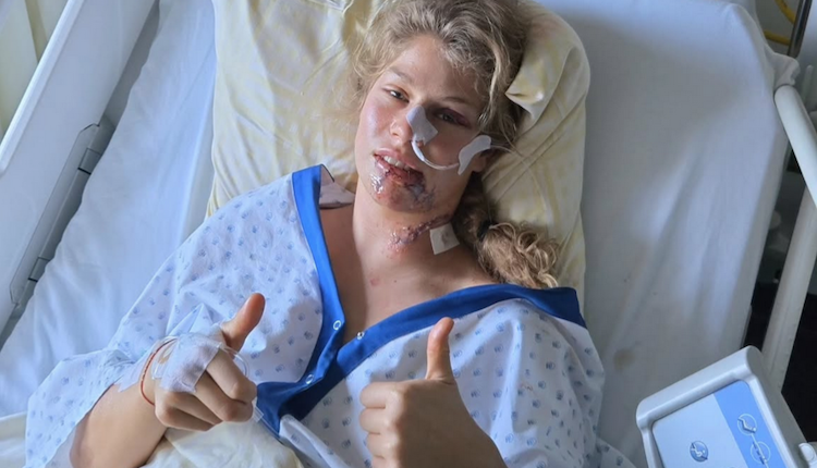 Tremendo accidente de Cathia Schär
