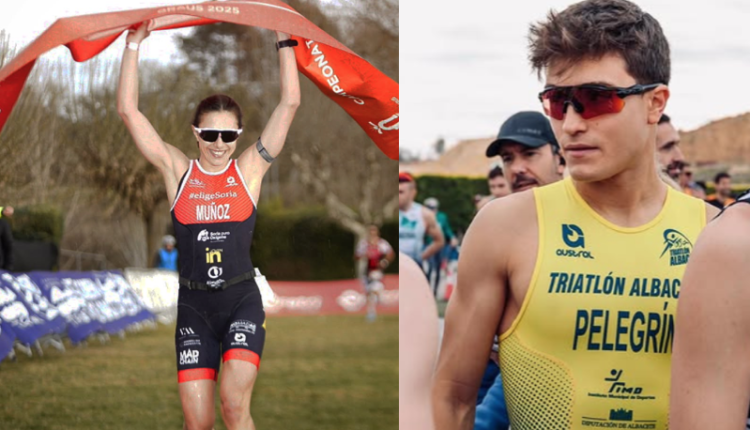 Francisco Pelegrín y Marina Muñoz vencen el Triatlon de Cuenca