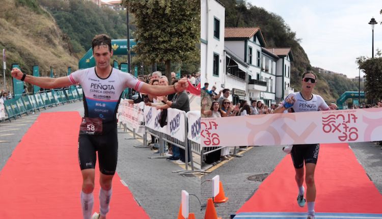 Pello Osoro y Eneritz Urrutia vencen el Triatlon de Getxo