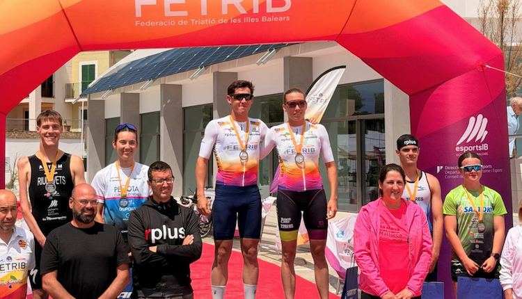 Tadeo Baruffato y Xisca Tous campeones baleares de Triatlon Sprint