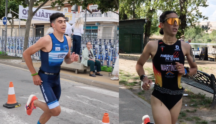 Jonay Alvarez y Carla Martínez campeones de Madrid de Triatlon