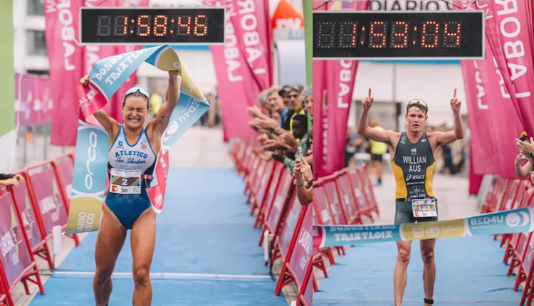 Luke William y Maddi Marquet vencen el Triatlon de Donostia, Memorial Onditz