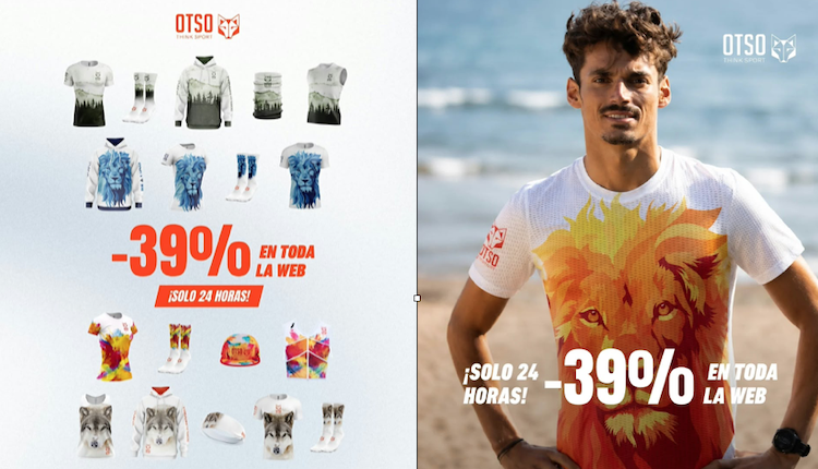 39 % de descuento en todos los productos OTSO